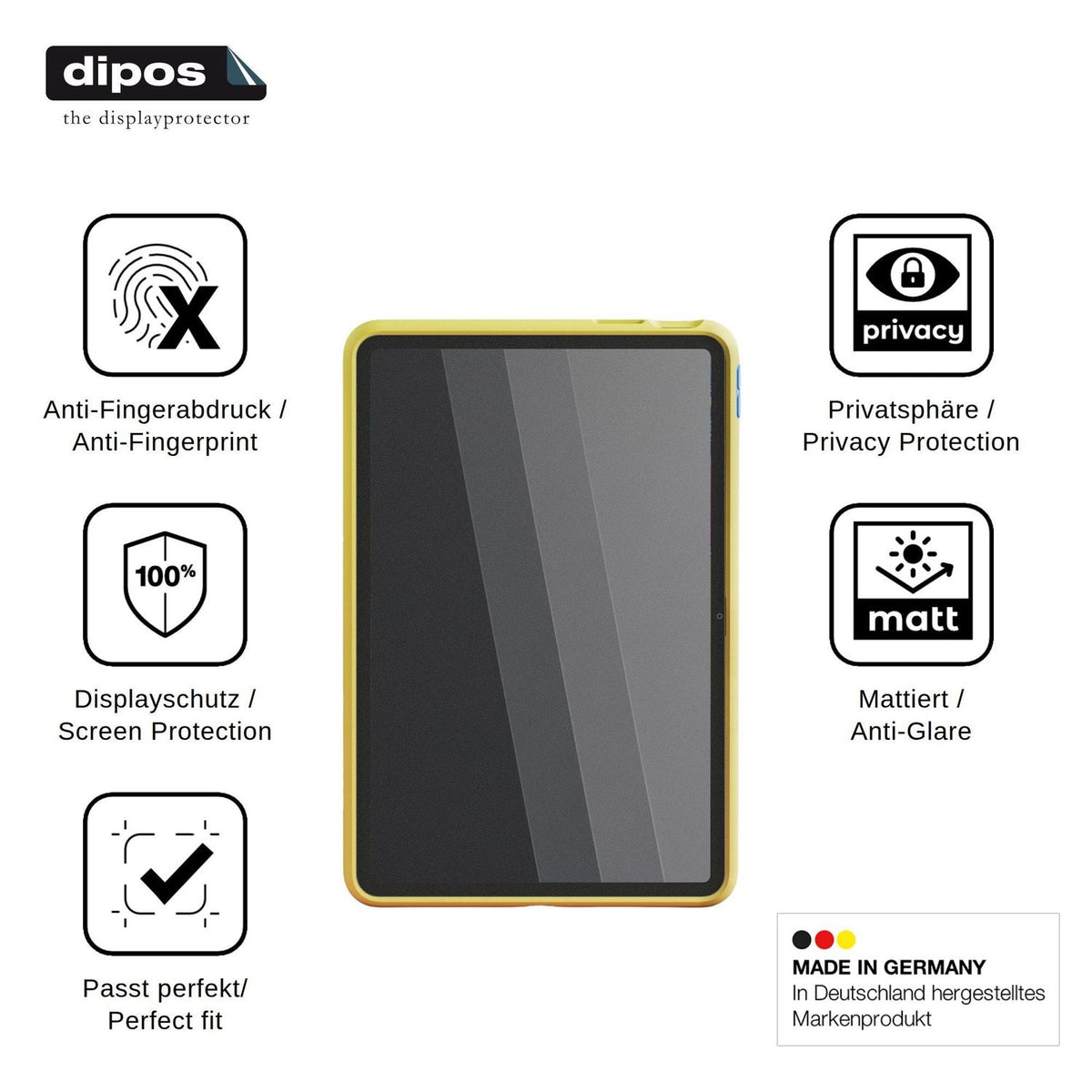 Blickschutzfolie für Amazon Kids Tablet 11 matt Schutzfolie Privacy
