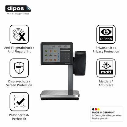 Privatsphäre-Schutz durch Sichtschutz-Folie passend zugeschnitten für Bizerba Q1 expert 800 12.1 Zoll