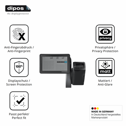 Privatsphäre-Schutz durch Sichtschutz-Folie passend zugeschnitten für Bizerba Q1 pro 800 12.1 Zoll