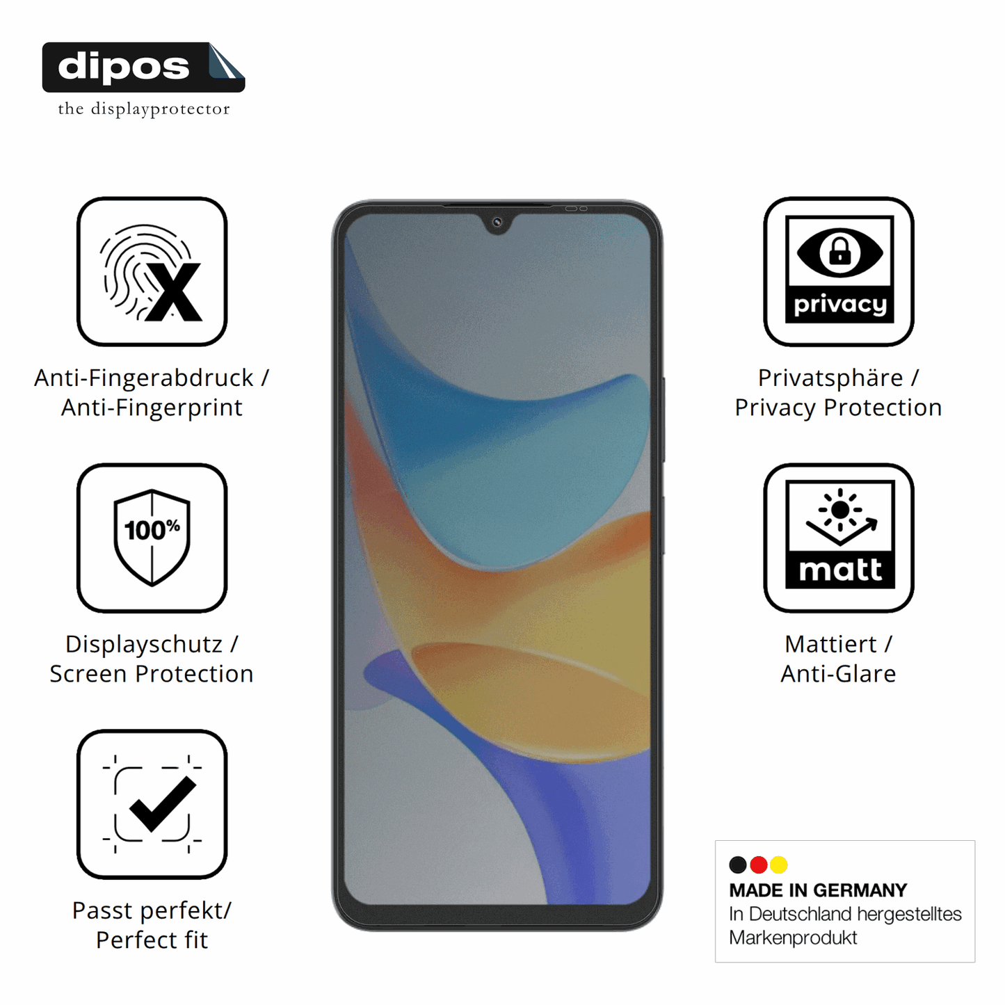 Privatsphäre-Schutz durch Sichtschutz-Folie passend zugeschnitten für Blackview Shark 6 Kamera-Linse