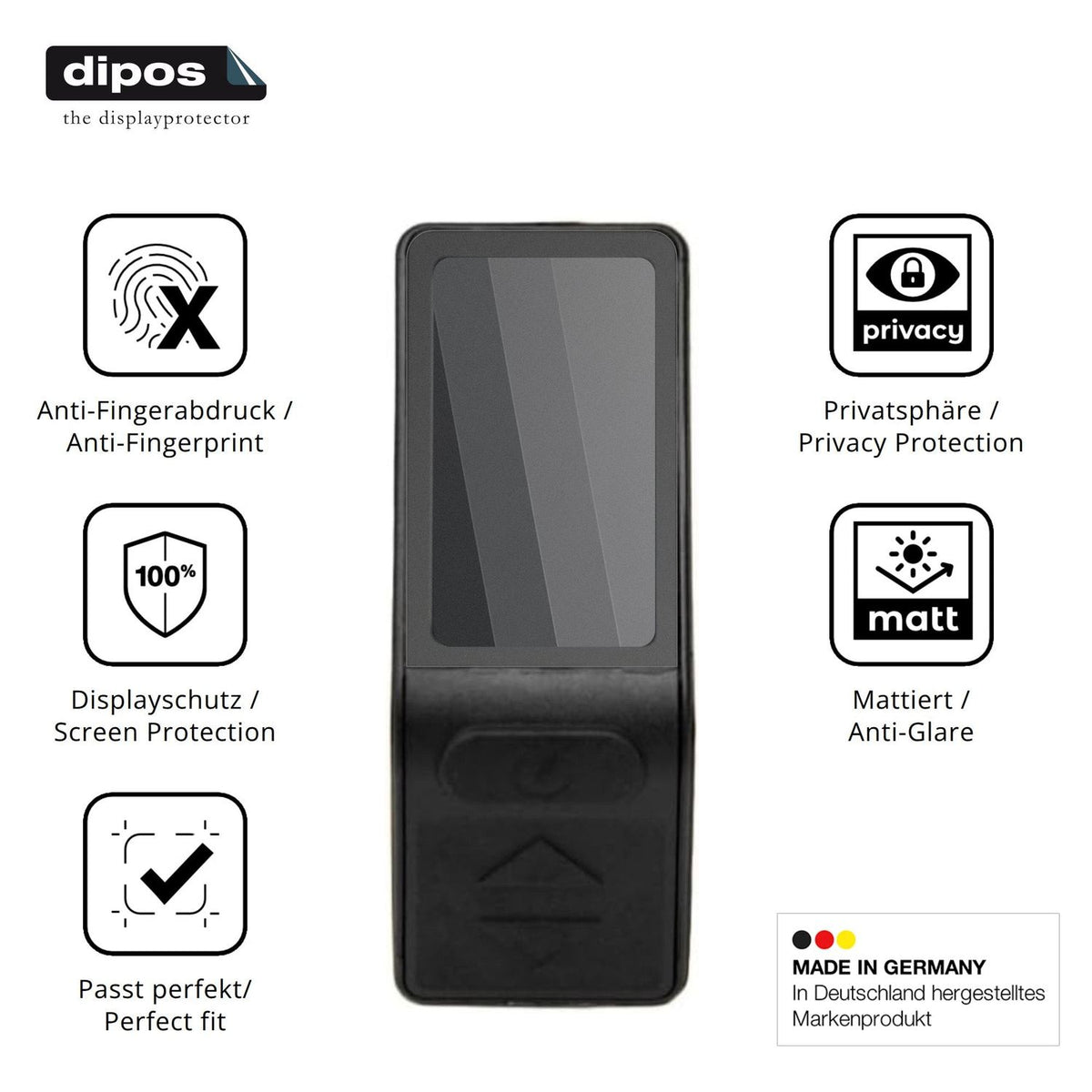 Privatsphäre-Schutz durch Sichtschutz-Folie passend zugeschnitten für Cloudpower KT-TF04 Display