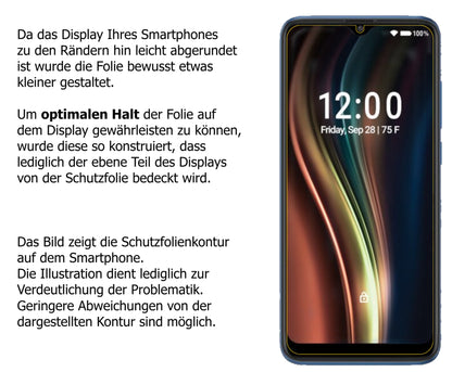Privatsphäre-Schutz durch Sichtschutz-Folie passend zugeschnitten für Coolpad Legacy 5G