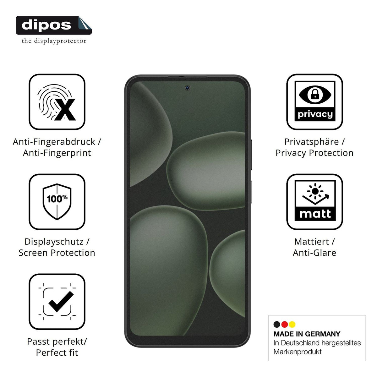 Privatsphäre-Schutz durch Sichtschutz-Folie passend zugeschnitten für Doogee B10