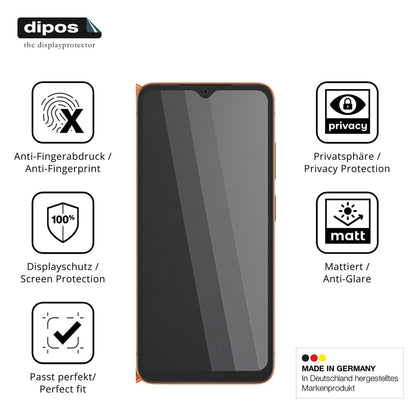 Privatsphäre-Schutz durch Sichtschutz-Folie passend zugeschnitten für Doogee Note 57 Lite