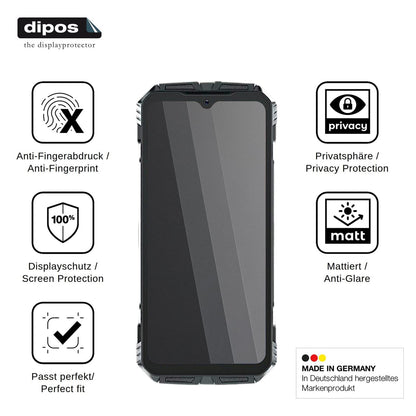 Blickschutzfolie für Doogee S118 Plus matt Schutzfolie Privacy