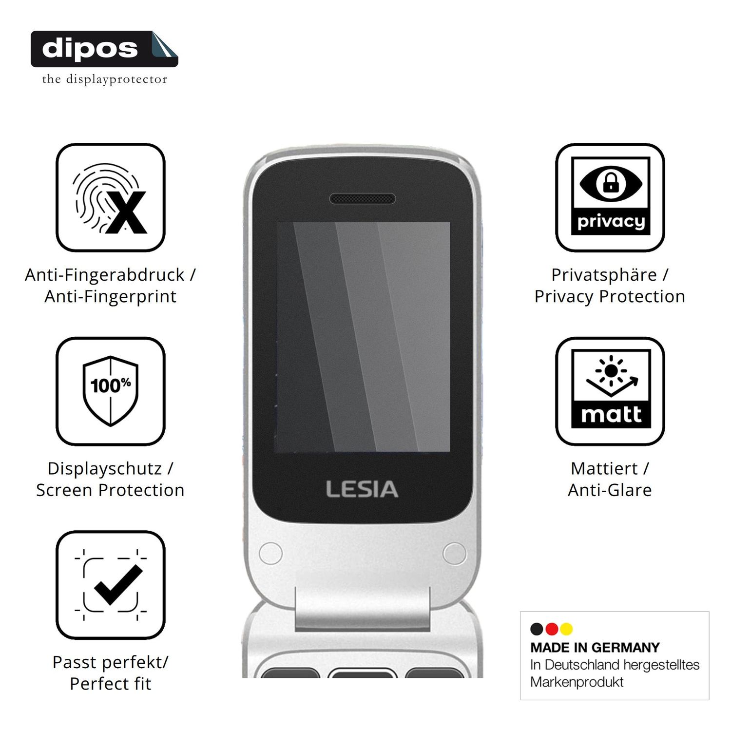 Privatsphäre-Schutz durch Sichtschutz-Folie passend zugeschnitten für FEGA Flip Senior 2