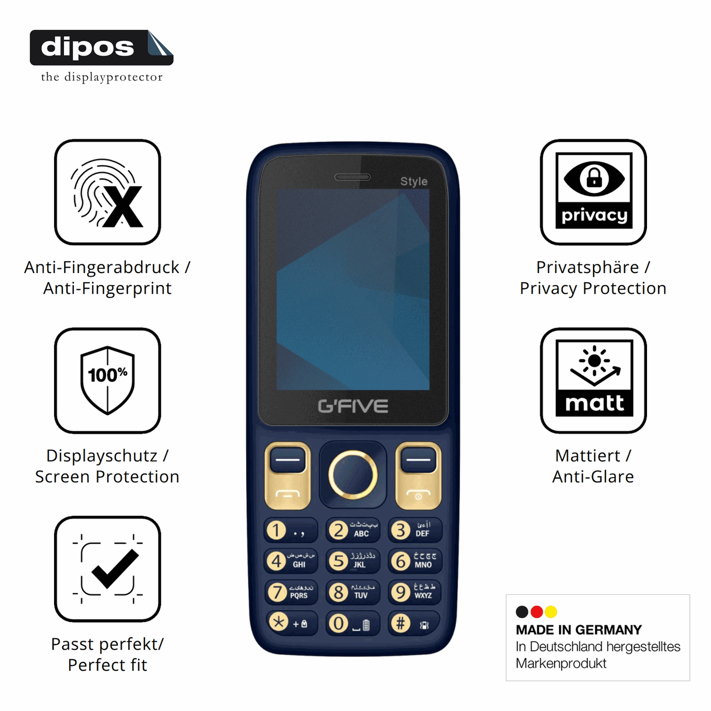 Privatsphäre-Schutz durch Sichtschutz-Folie passend zugeschnitten für GFive Style New