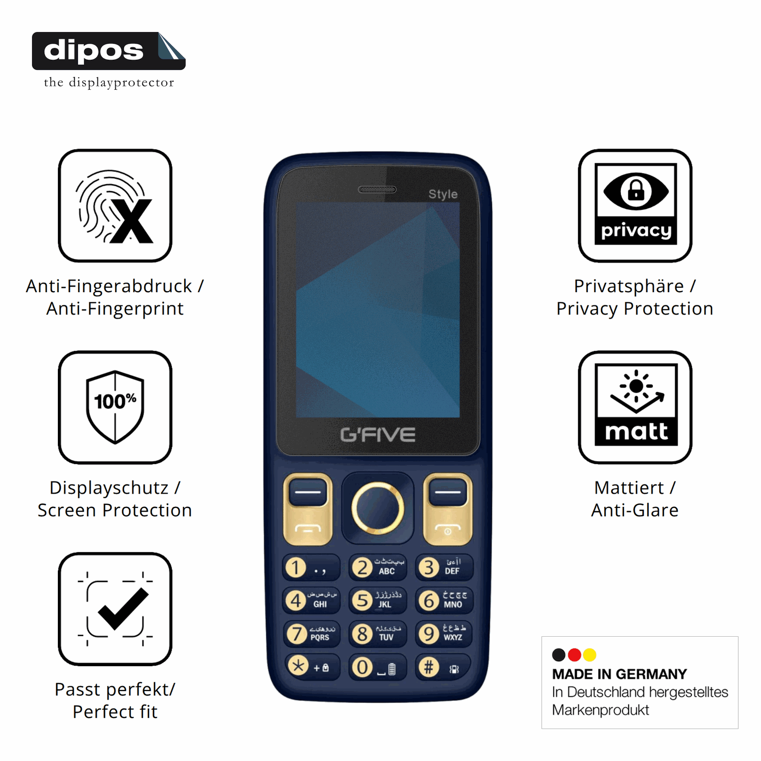 Privatsphäre-Schutz durch Sichtschutz-Folie passend zugeschnitten für GFive Style New