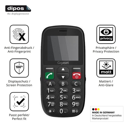 Privatsphäre-Schutz durch Sichtschutz-Folie passend zugeschnitten für Gigaset GL395