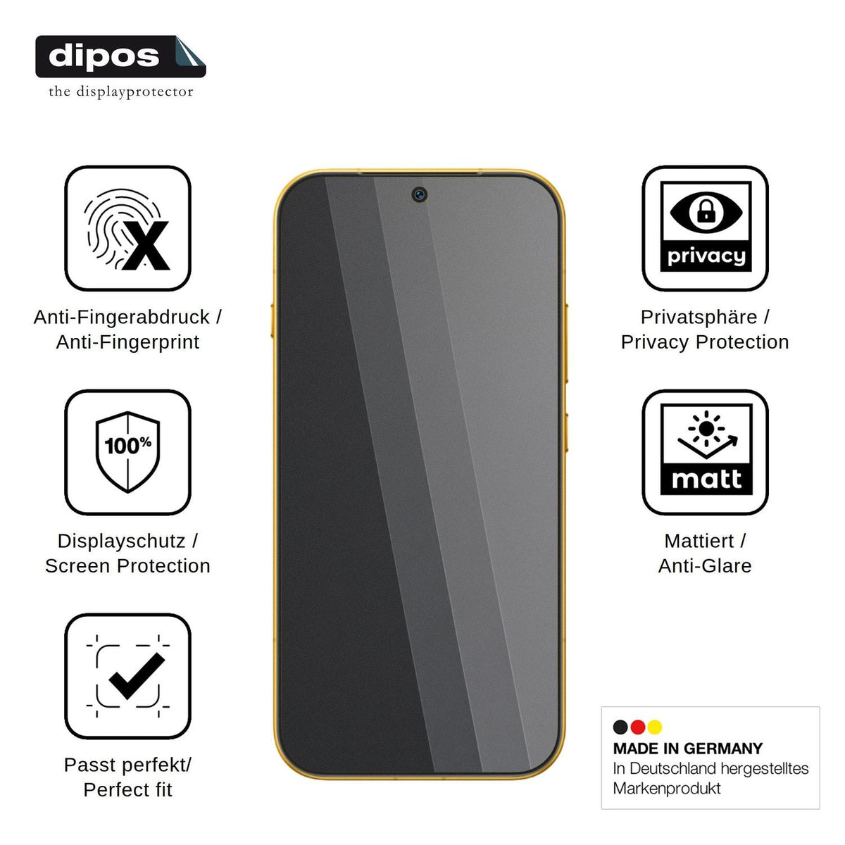 Blickschutzfolie für Honor Magic 9 matt Schutzfolie Privacy