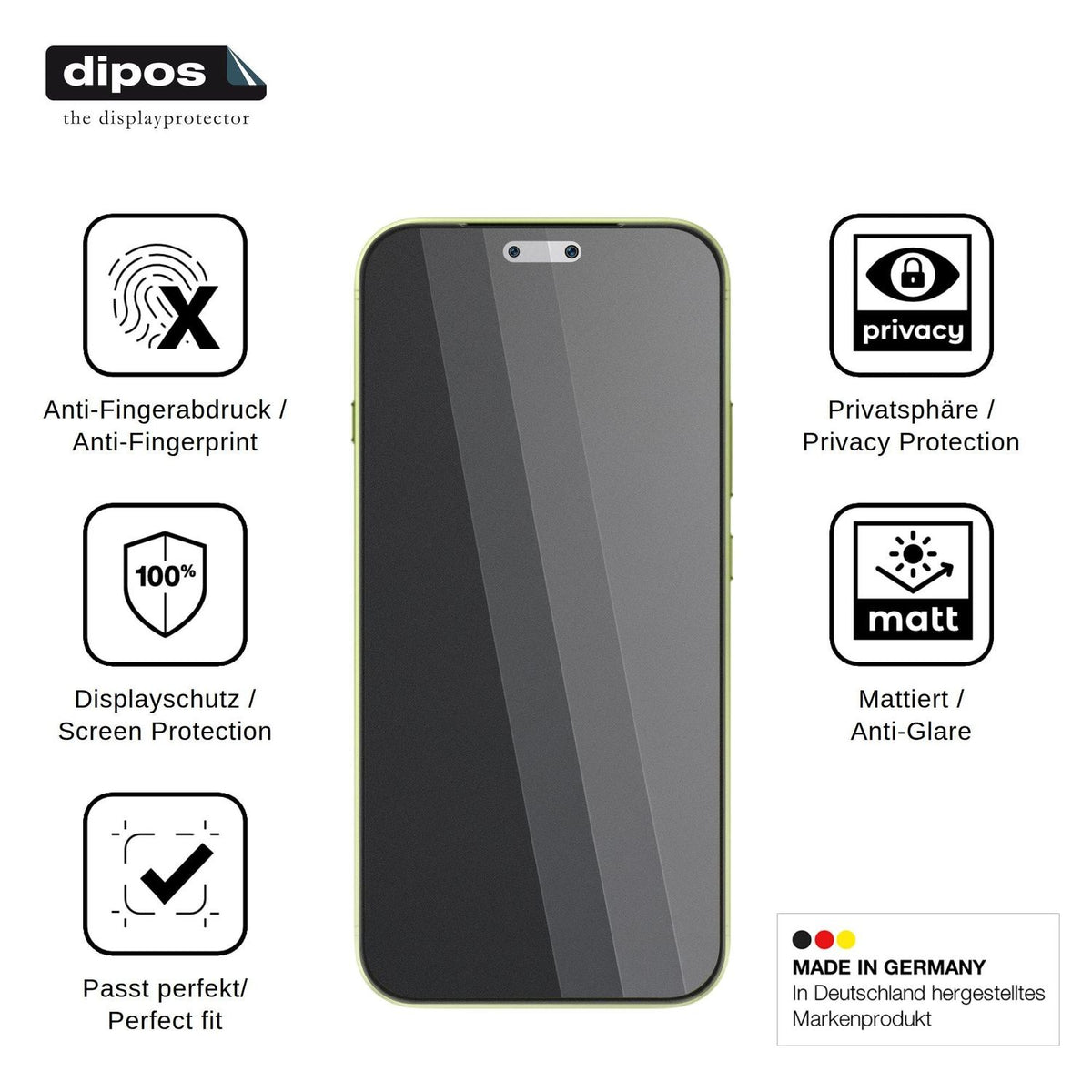 Blickschutzfolie für Honor Magic9 Pro Max matt Schutzfolie Privacy