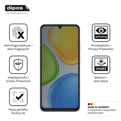 Privatsphäre-Schutz durch Sichtschutz-Folie passend zugeschnitten für Honor Play 80
