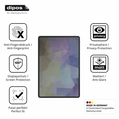 Privatsph�re-Schutz durch Sichtschutz-Folie passend zugeschnitten f�r Huawei MatePad 11.5 S 2026