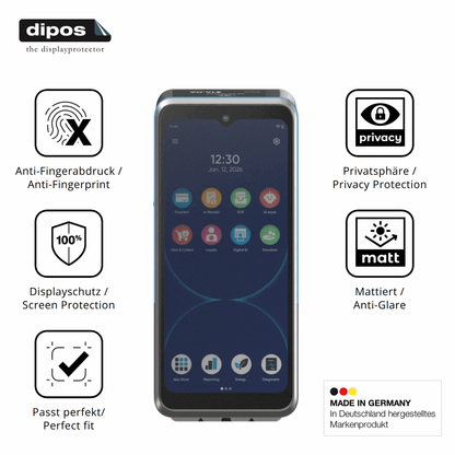 Privatsphäre-Schutz durch Sichtschutz-Folie passend zugeschnitten für Ingenico Axium DX8