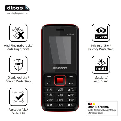 Privatsphäre-Schutz durch Sichtschutz-Folie passend zugeschnitten für Karbonn K19 Rock