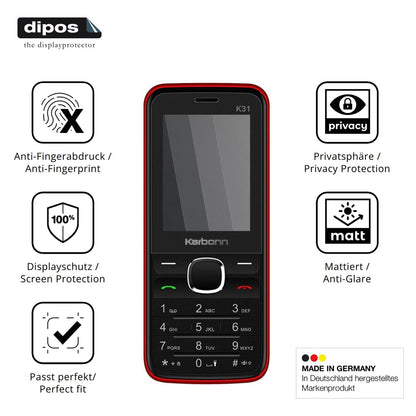 Privatsphäre-Schutz durch Sichtschutz-Folie passend zugeschnitten für Karbonn K31