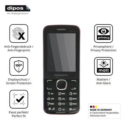 Privatsphäre-Schutz durch Sichtschutz-Folie passend zugeschnitten für Karbonn K490 Plus