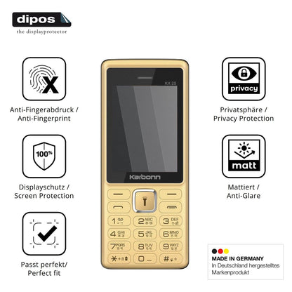 Privatsphäre-Schutz durch Sichtschutz-Folie passend zugeschnitten für Karbonn KX25