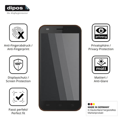 Privatsphäre-Schutz durch Sichtschutz-Folie passend zugeschnitten für Karbonn Titanium S200 HD