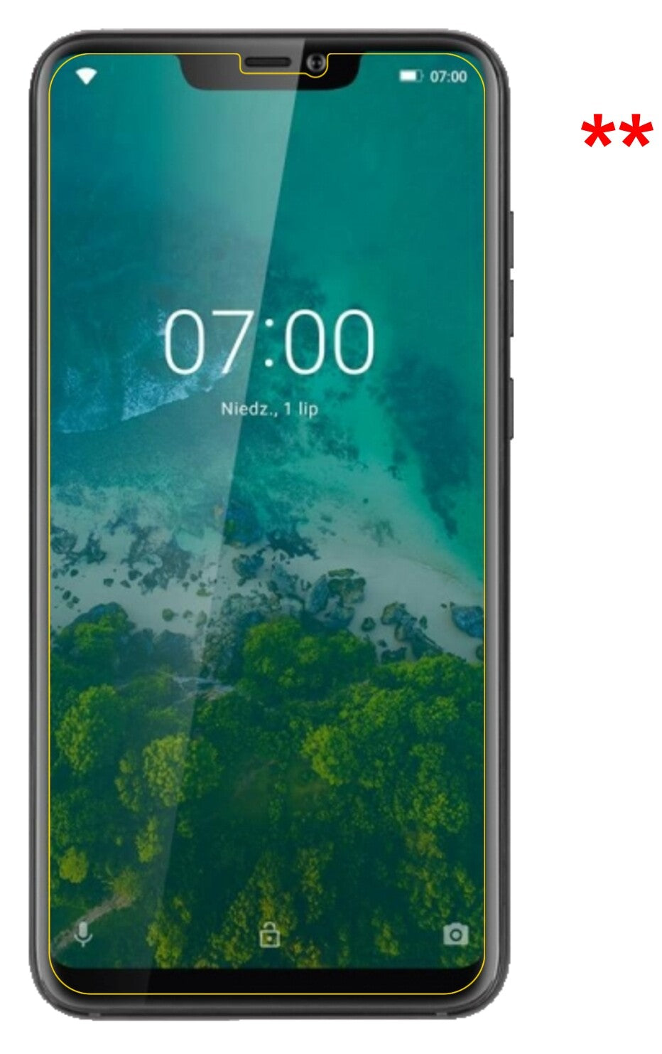 Dünne und klare Folie passend zugeschnitten für Kruger Matz Smartfon LIVE 7S