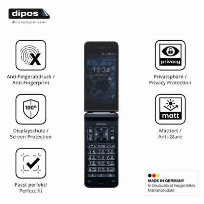 Privatsphäre-Schutz durch Sichtschutz-Folie passend zugeschnitten für Kyocera Digno Keitai Cameraless