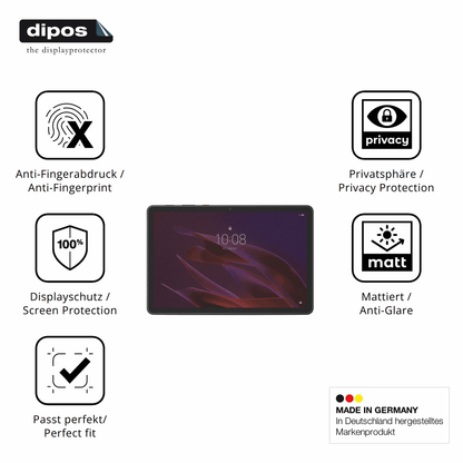 Privatsphäre-Schutz durch Sichtschutz-Folie passend zugeschnitten für Lenovo ThinkTab X11 Gen 1