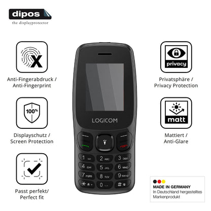 Privatsphäre-Schutz durch Sichtschutz-Folie passend zugeschnitten für Logicom Posh 405