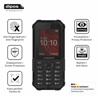 Privatsphäre-Schutz durch Sichtschutz-Folie passend zugeschnitten für Logicom Xtrem-30