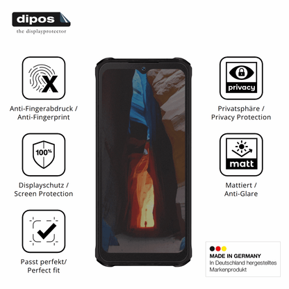 Privatsphäre-Schutz durch Sichtschutz-Folie passend zugeschnitten für Logicom Xtrem 650