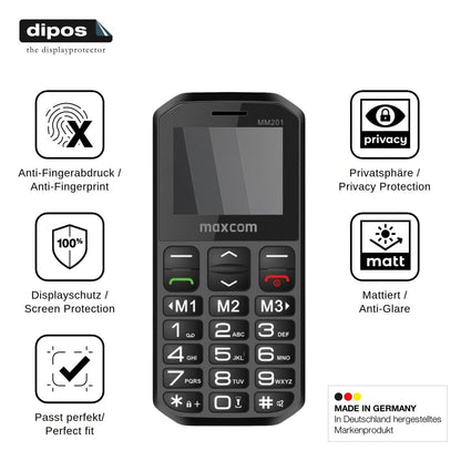 Blickschutzfolie für MaxCom MM201 matt Schutzfolie Privacy