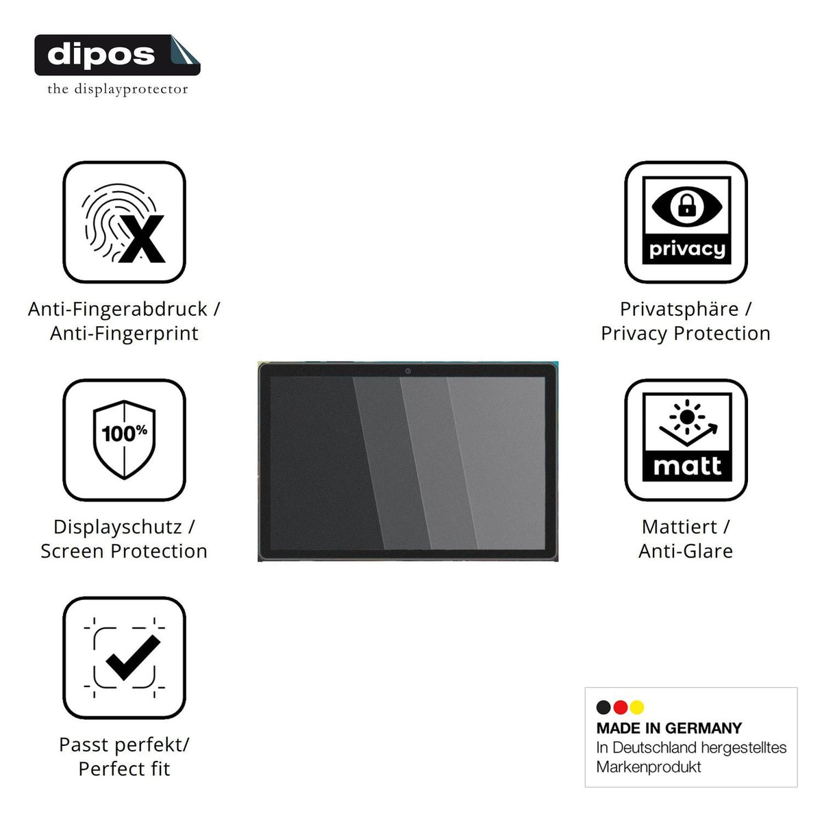 Privatsphäre-Schutz durch Sichtschutz-Folie passend zugeschnitten für MAXLEGEN U10