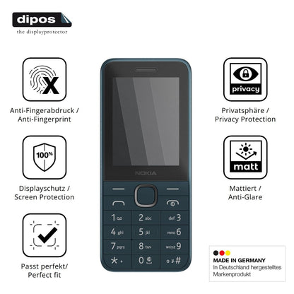 Privatsphäre-Schutz durch Sichtschutz-Folie passend zugeschnitten für Nokia 225 4G