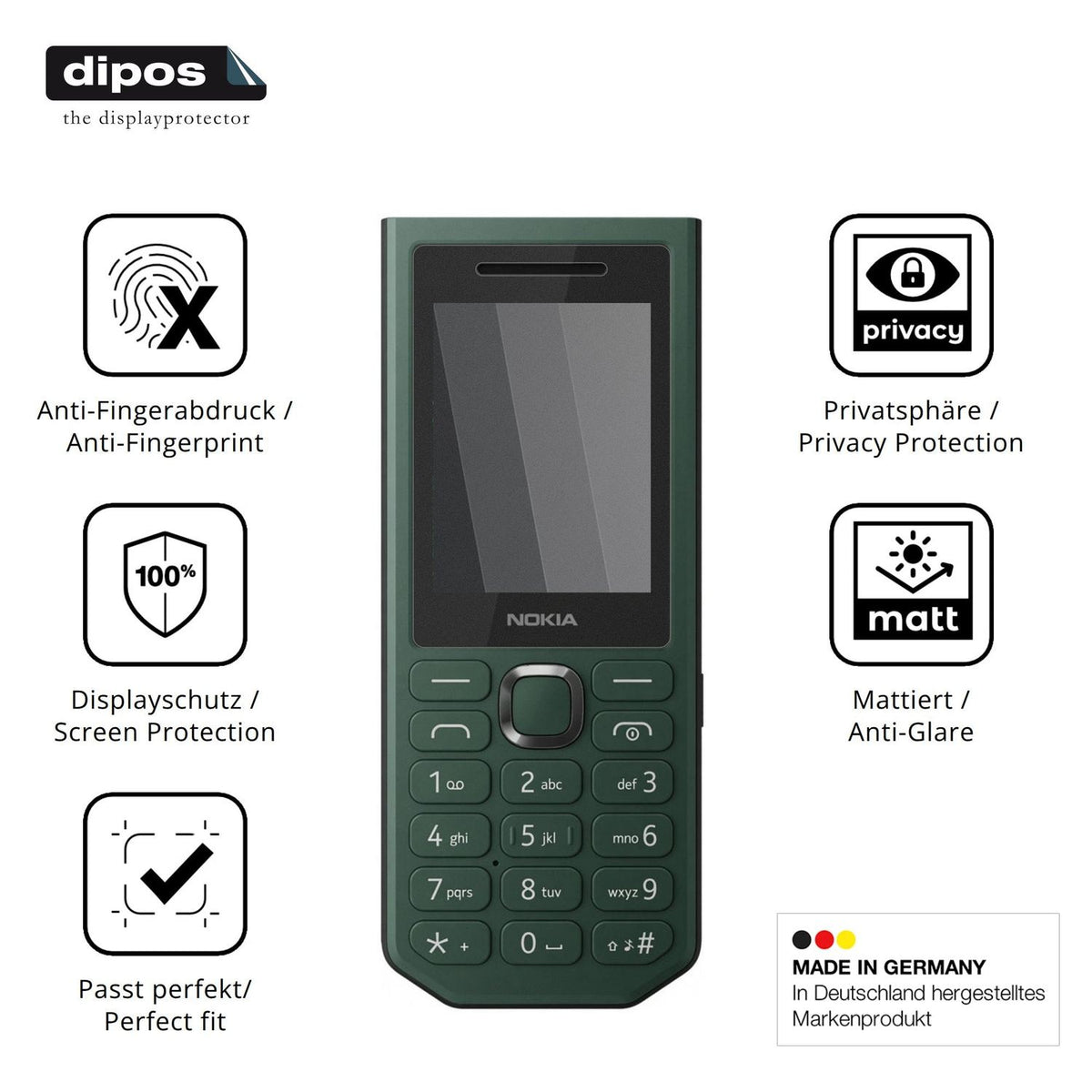 Privatsphäre-Schutz durch Sichtschutz-Folie passend zugeschnitten für Nokia 300 Power Bank