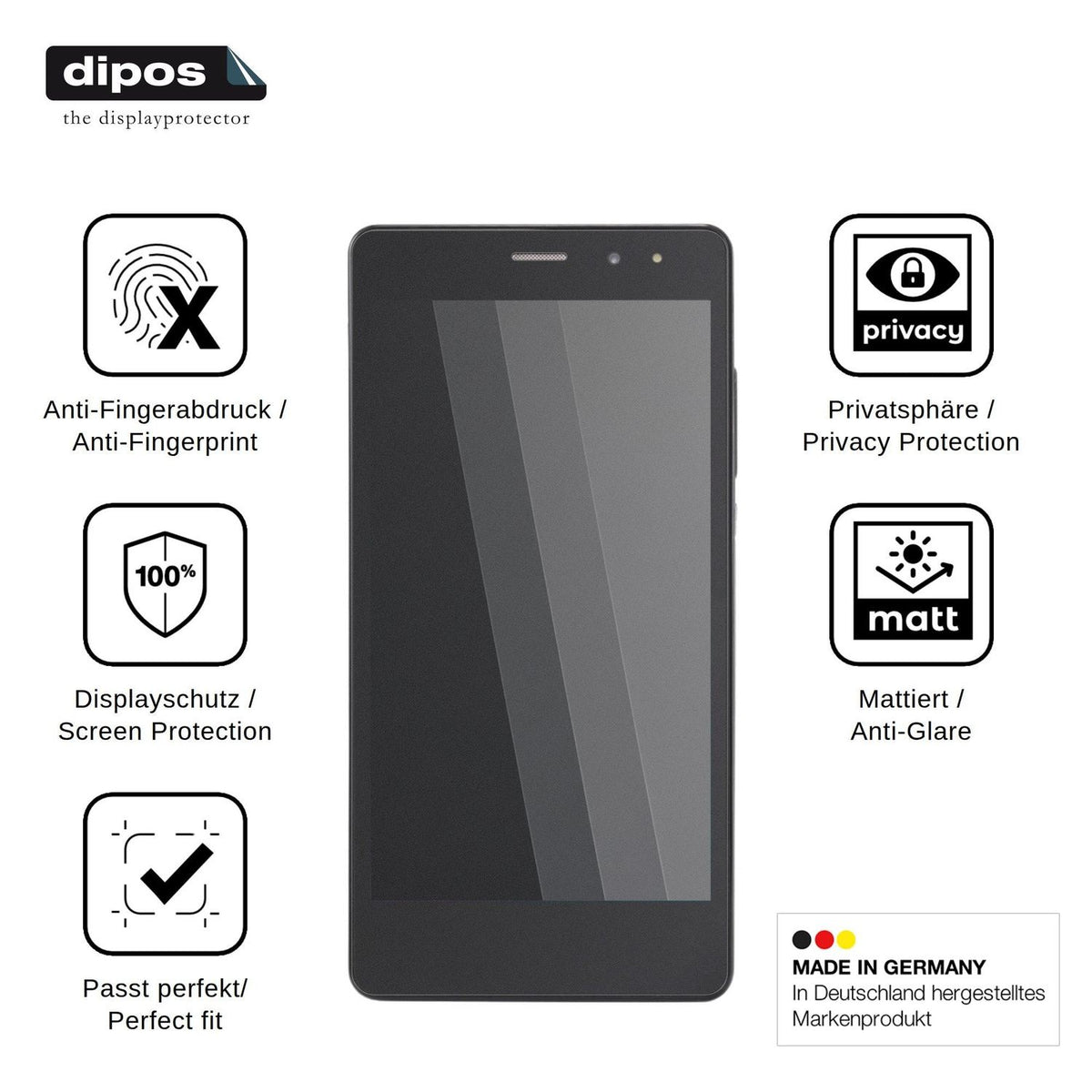 Blickschutzfolie für Nomi i502 Drive matt Schutzfolie Privacy