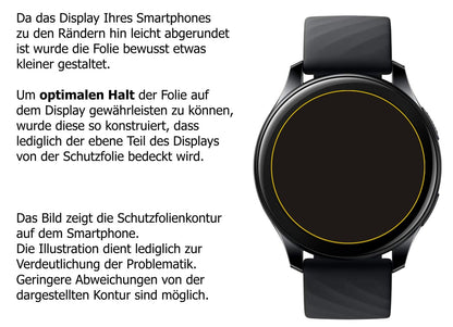 Privatsphäre-Schutz durch Sichtschutz-Folie passend zugeschnitten für OnePlus Watch (46mm)