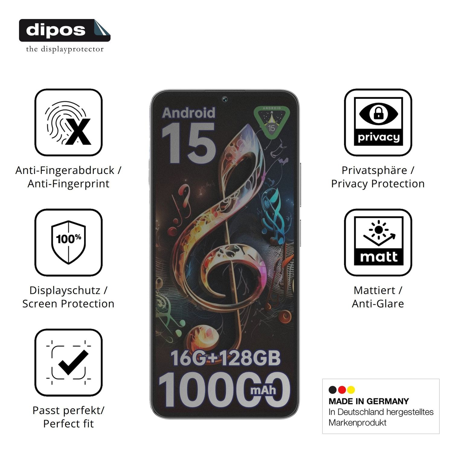 Privatsphäre-Schutz durch Sichtschutz-Folie passend zugeschnitten für OUKITEL C60