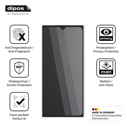 Blickschutzfolie für Oukitel C61 Pro matt Schutzfolie Privacy
