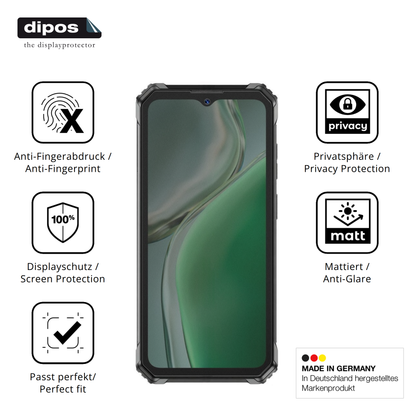 Privatsphäre-Schutz durch Sichtschutz-Folie passend zugeschnitten für Oukitel G7