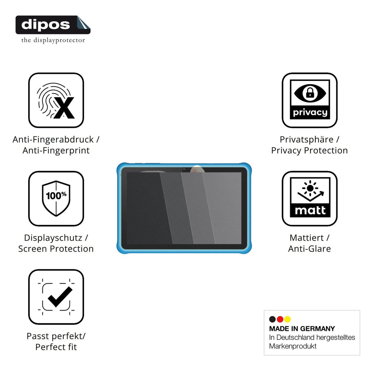 Privatsphäre-Schutz durch Sichtschutz-Folie passend zugeschnitten für PIXGOOD M323