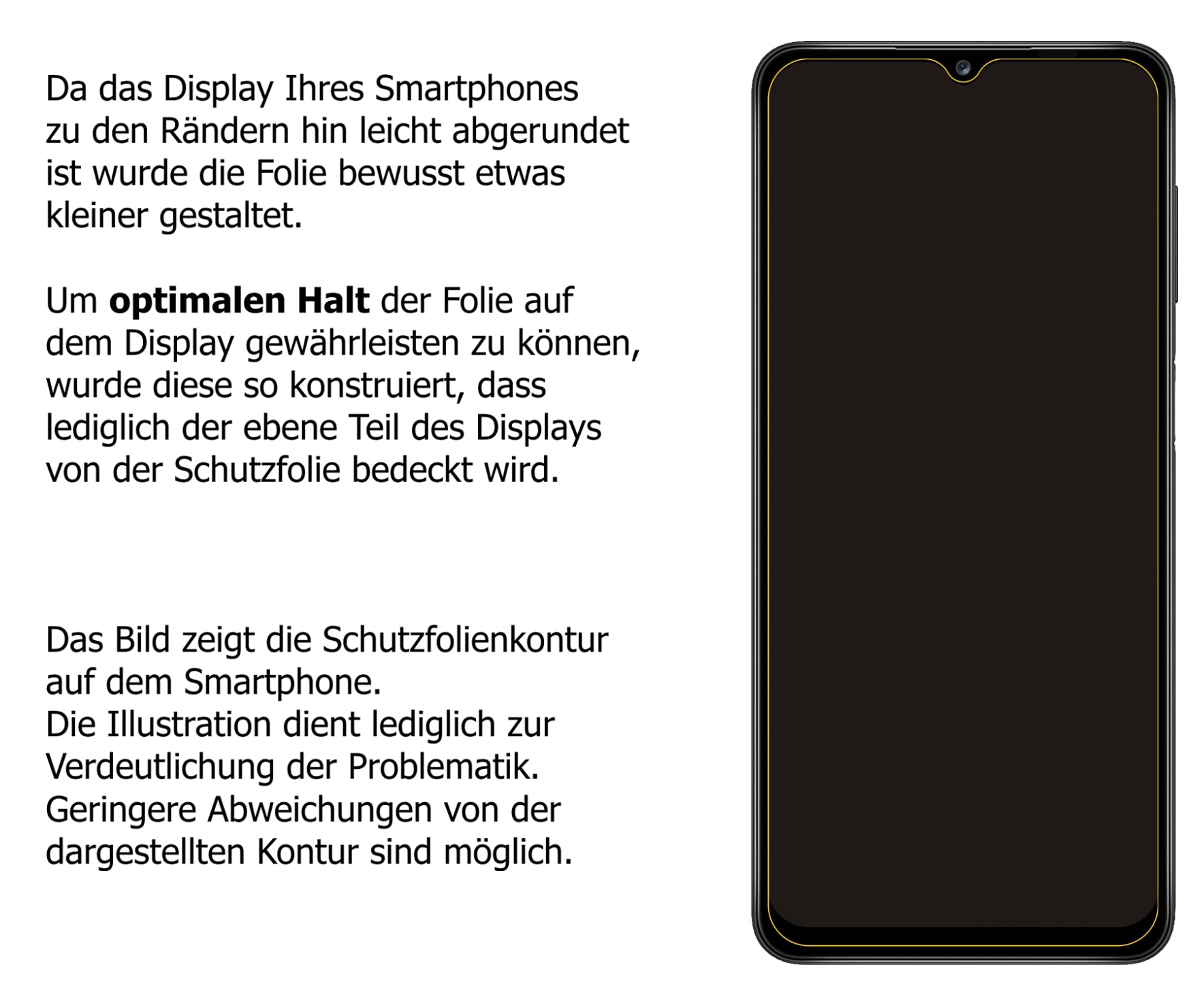 Privatsphäre-Schutz durch Sichtschutz-Folie passend zugeschnitten für Samsung Galaxy A12 (SM-A127F)