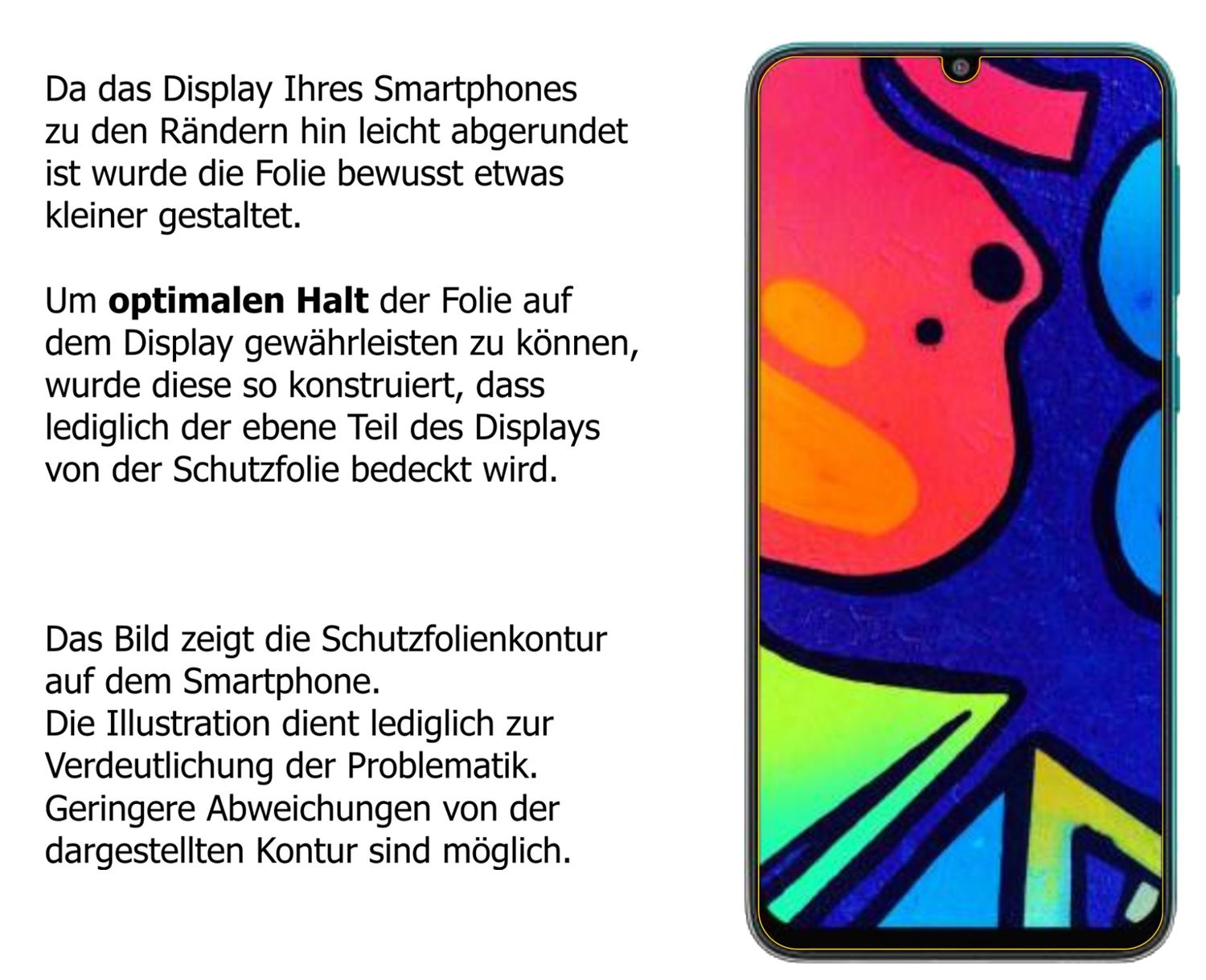 Privatsphäre-Schutz durch Sichtschutz-Folie passend zugeschnitten für Samsung Galaxy F41