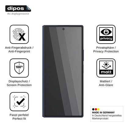 Blickschutzfolie für Samsung Galaxy Z Fold6 Aussenseite matt Schutzfolie Privacy