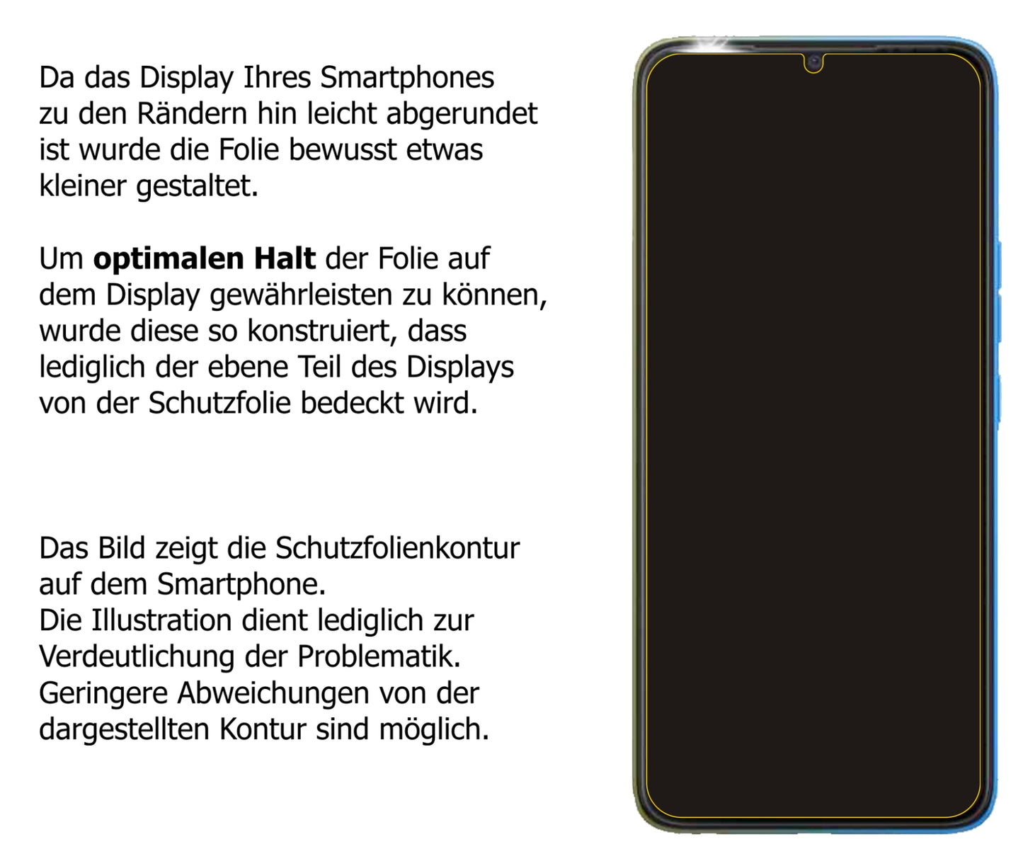 Privatsphäre-Schutz durch Sichtschutz-Folie passend zugeschnitten für Tecno Pop 5 Pro