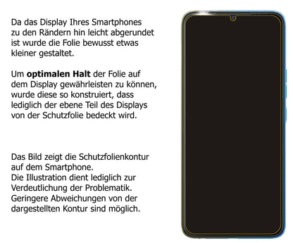 Privatsphäre-Schutz durch Sichtschutz-Folie passend zugeschnitten für Tecno Pop 5 Pro
