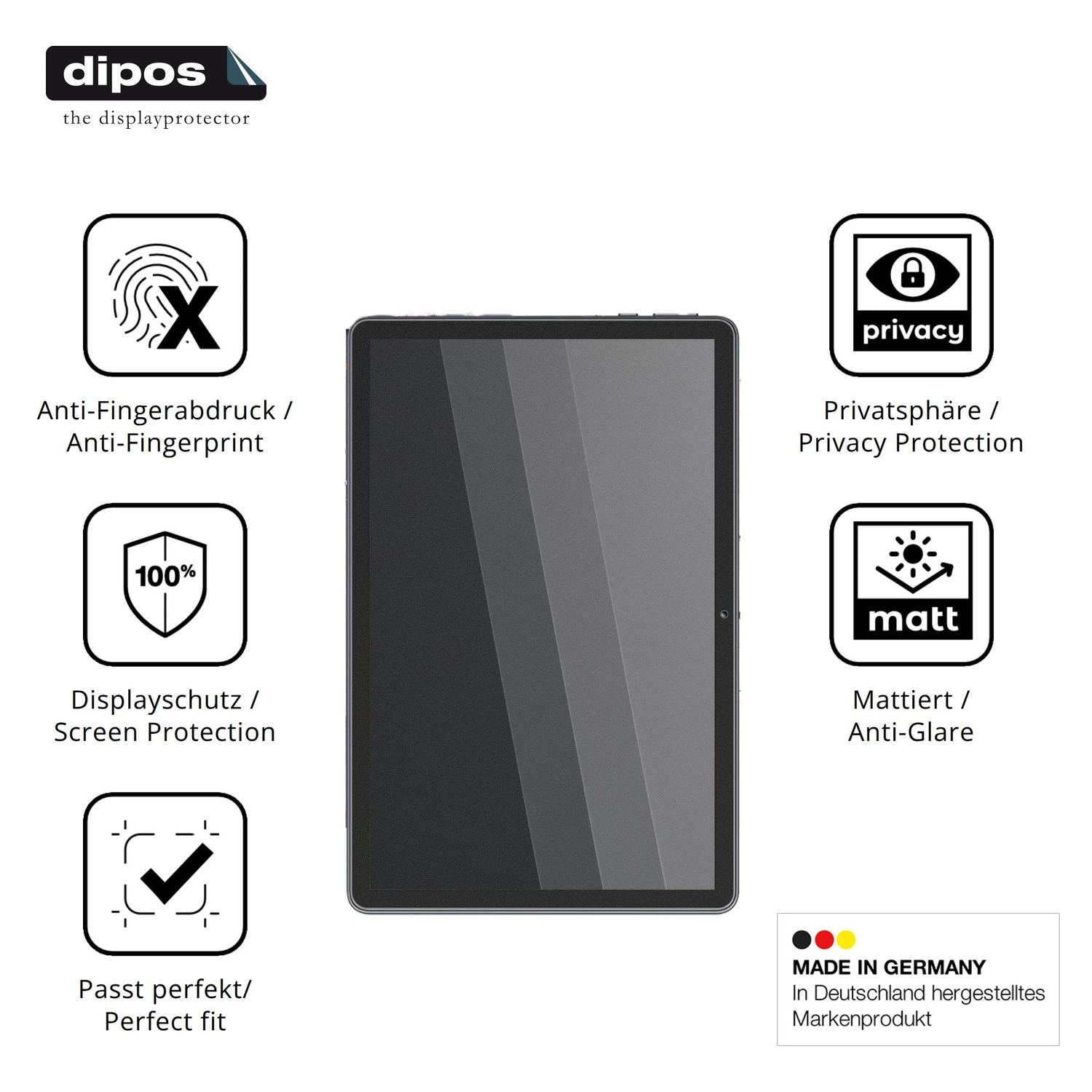 Privatsphäre-Schutz durch Sichtschutz-Folie passend zugeschnitten für UBDXBD K70 Pro