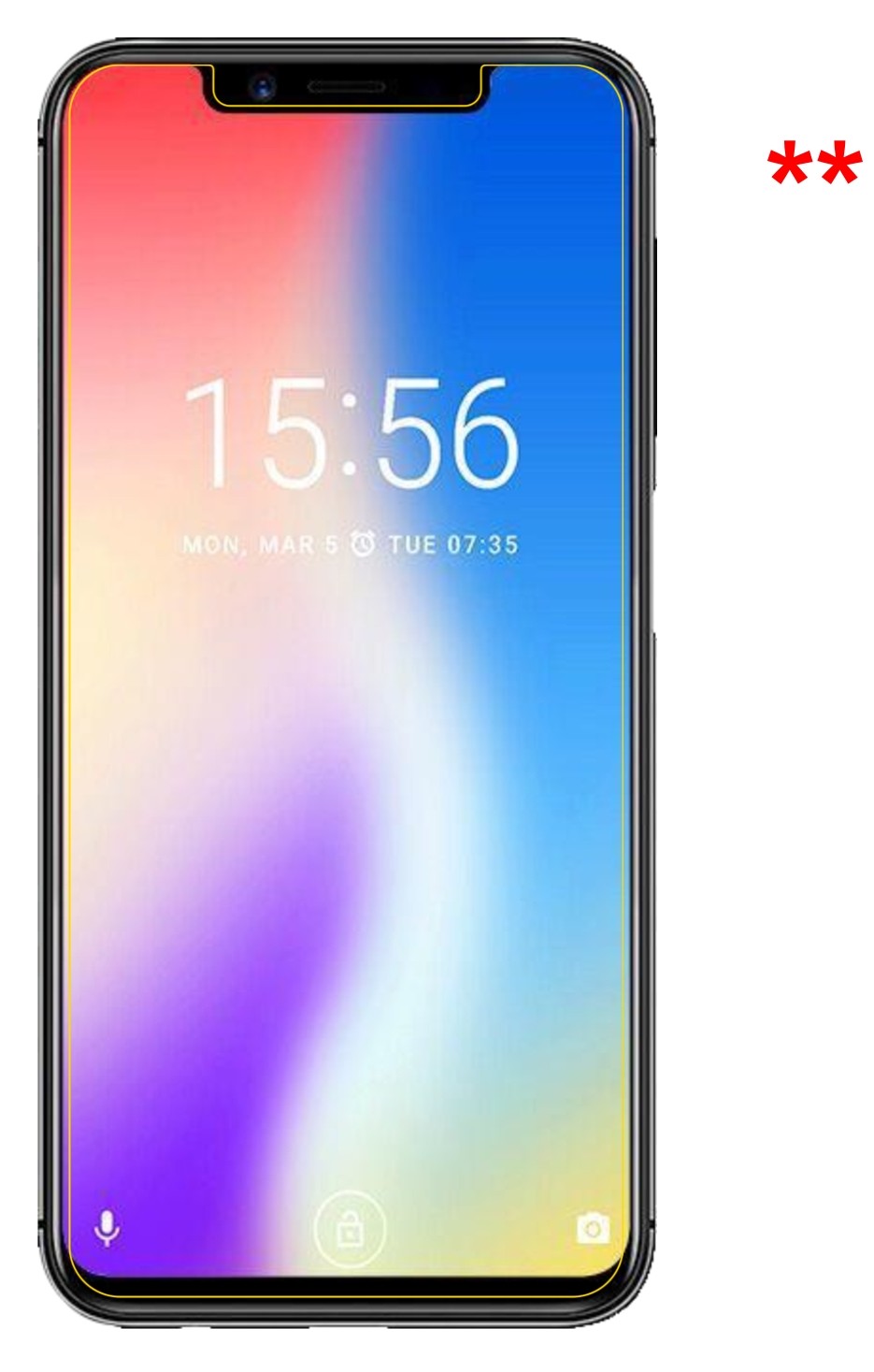 Dünne und klare Folie passend zugeschnitten für Umidigi One Pro