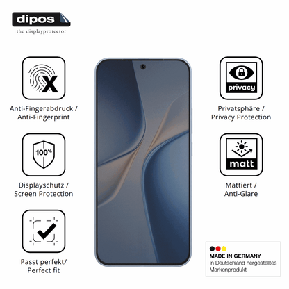 Privatsphäre-Schutz durch Sichtschutz-Folie passend zugeschnitten für Vivo T5 Pro