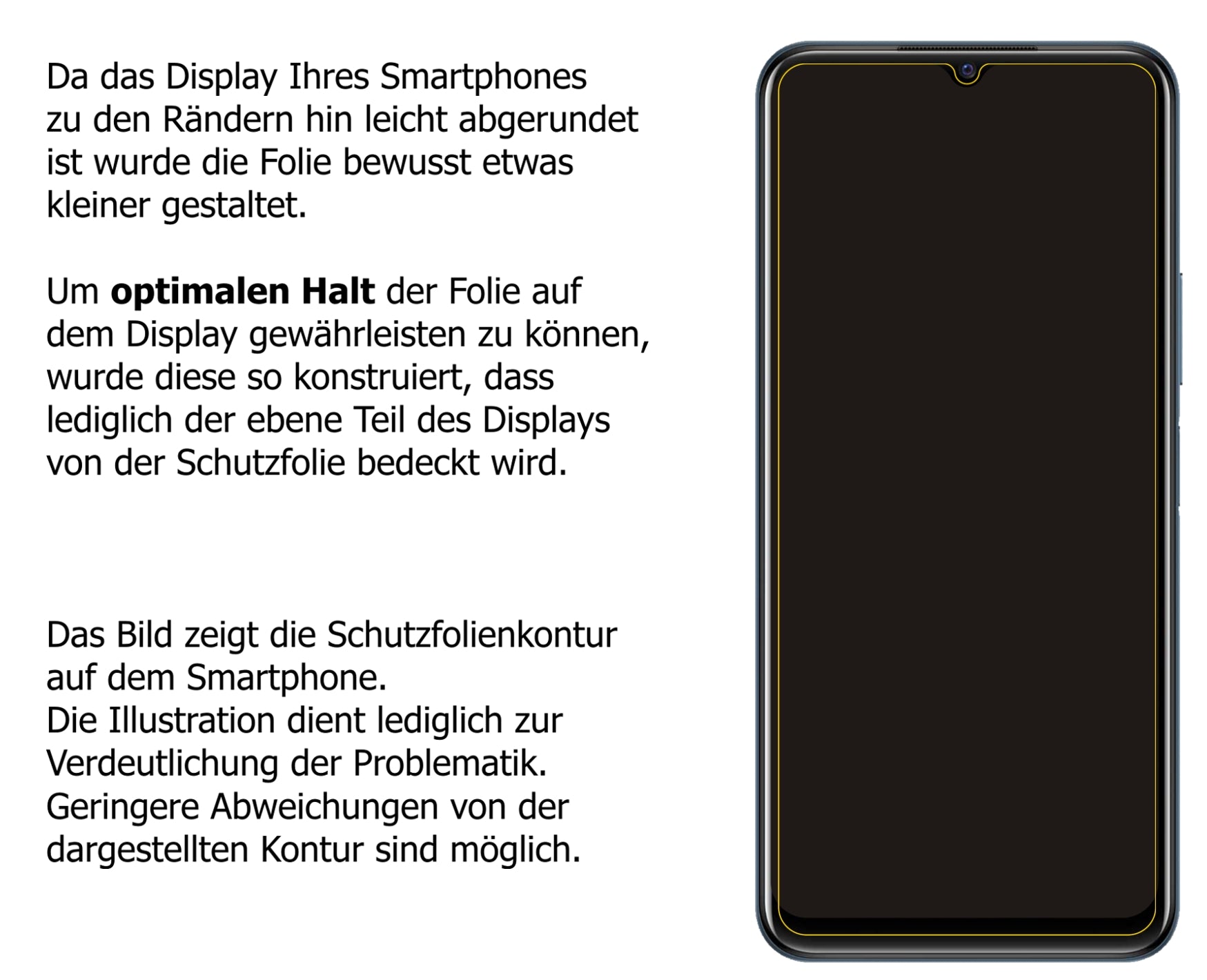 Privatsphäre-Schutz durch Sichtschutz-Folie passend zugeschnitten für Vivo Y21T