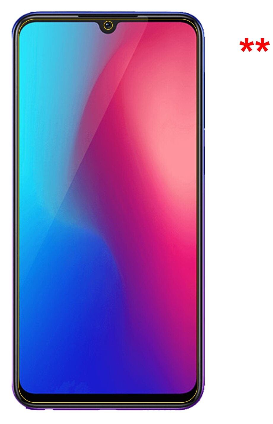Privatsphäre-Schutz durch Sichtschutz-Folie passend zugeschnitten für Vivo Z3i