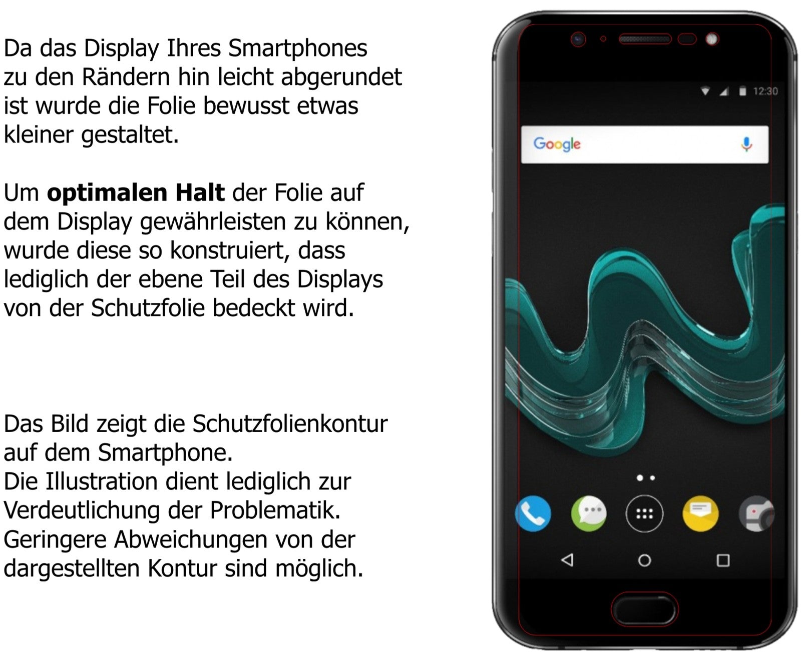 Dünne und klare Folie passend zugeschnitten für Wiko Wim